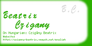 beatrix czigany business card